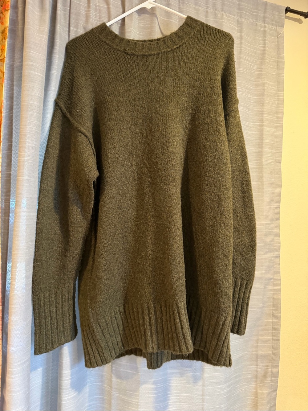 R13 Olive Green Crewneck Sweater